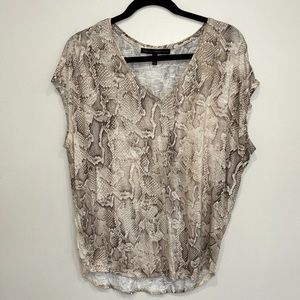 White House Black Market snake pattern  Jetsetter Tee in Medium.